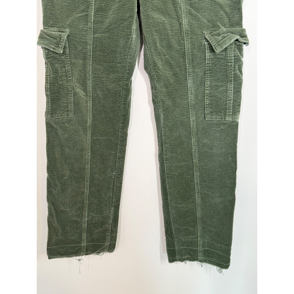 Altar'd State Green Corduroy Cargo Pants Raw Hem Womens Size 29 Gorpcore y2K 90s - Picture 4 of 11